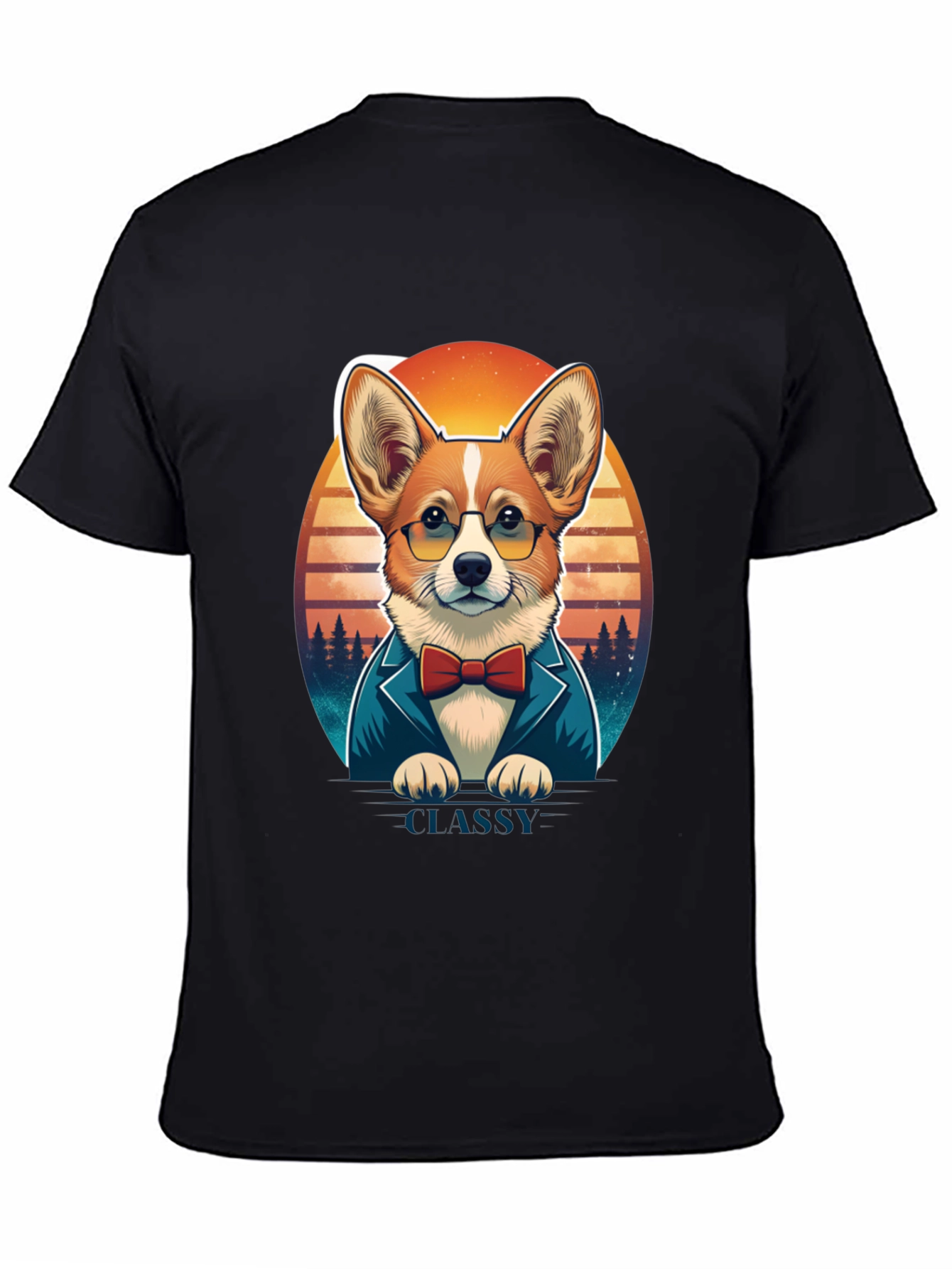 Classy Corgi T-Shirt: Gentleman Dog Design