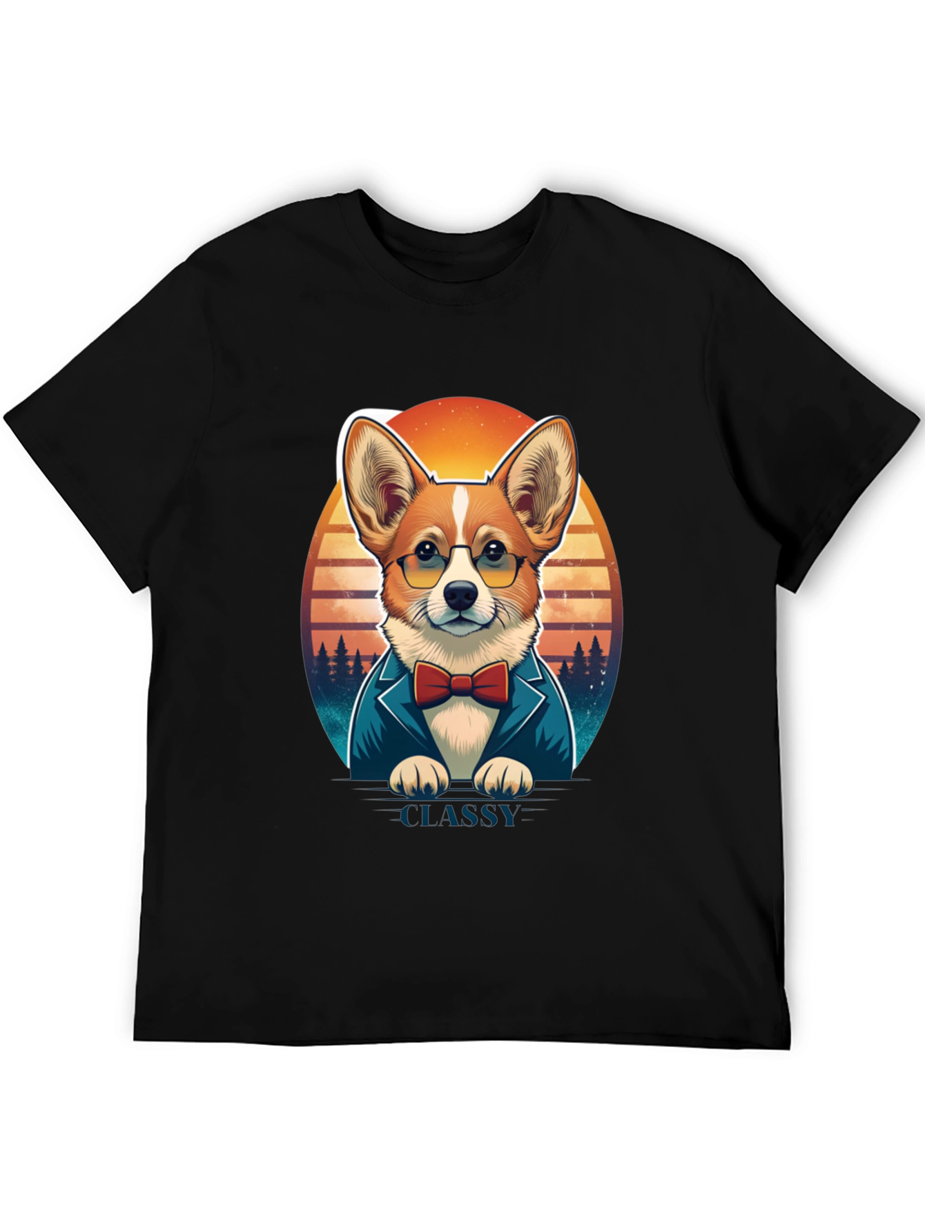 Classy Corgi T-Shirt: Gentleman Dog Design