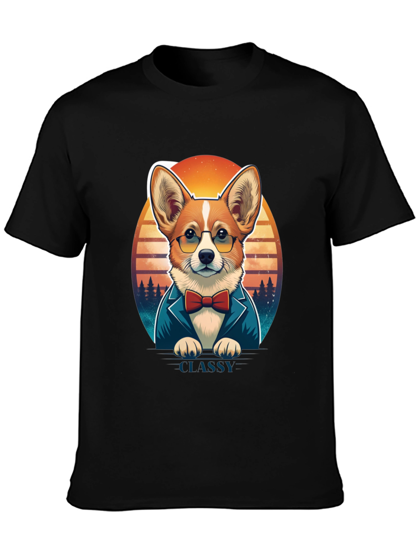 Classy Corgi T-Shirt: Gentleman Dog Design