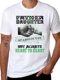 Father & Daughter Heart to Heart Black T-Shirt