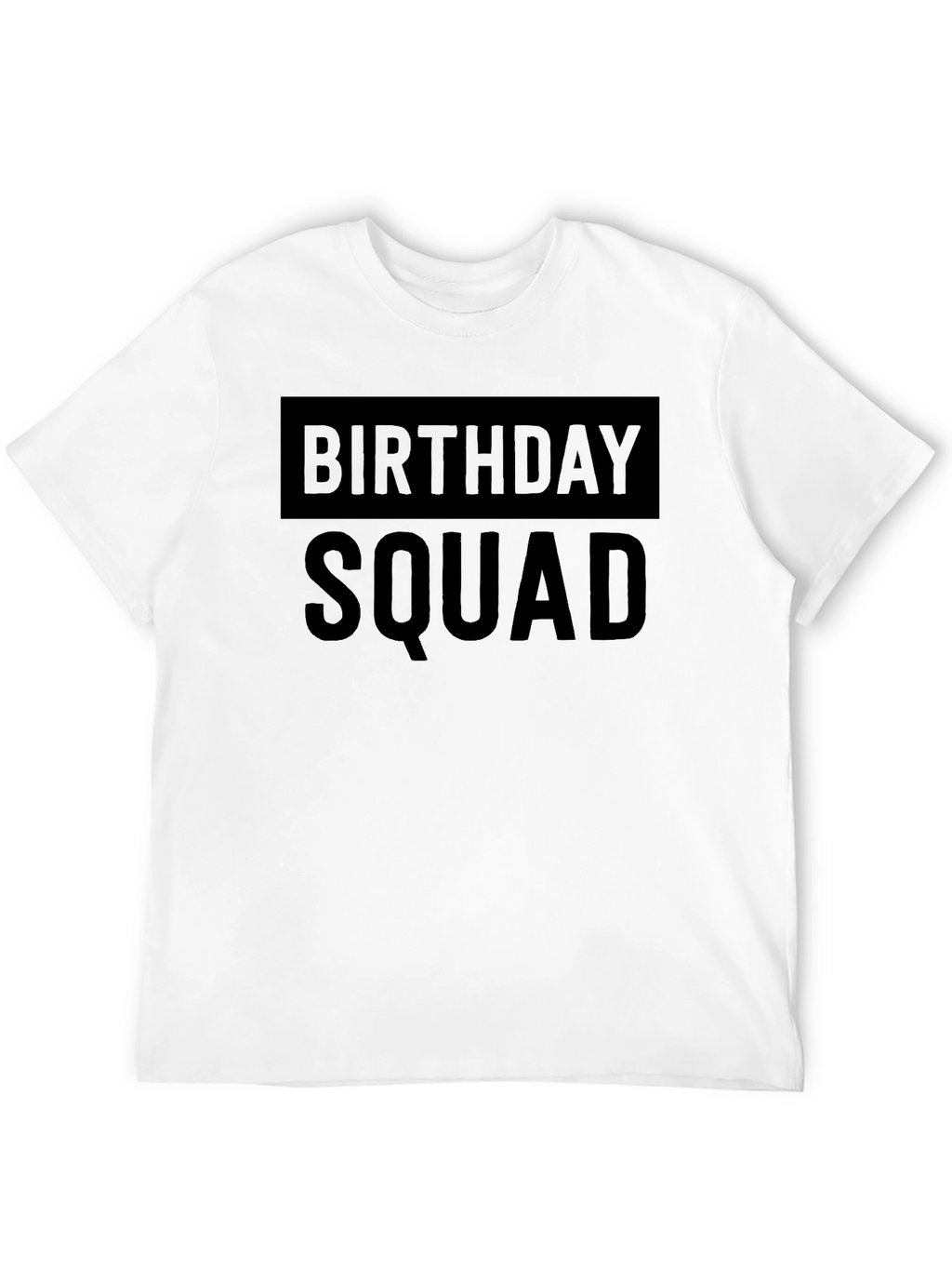 Birthday Squad Graphic Tee - Black Cotton T-Shirt