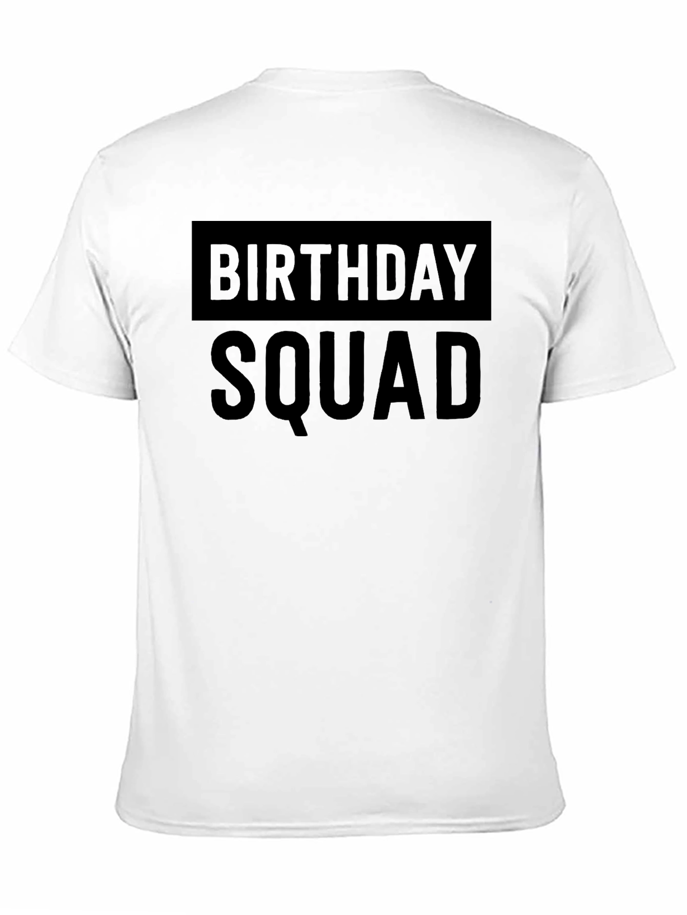 Birthday Squad Graphic Tee - Black Cotton T-Shirt