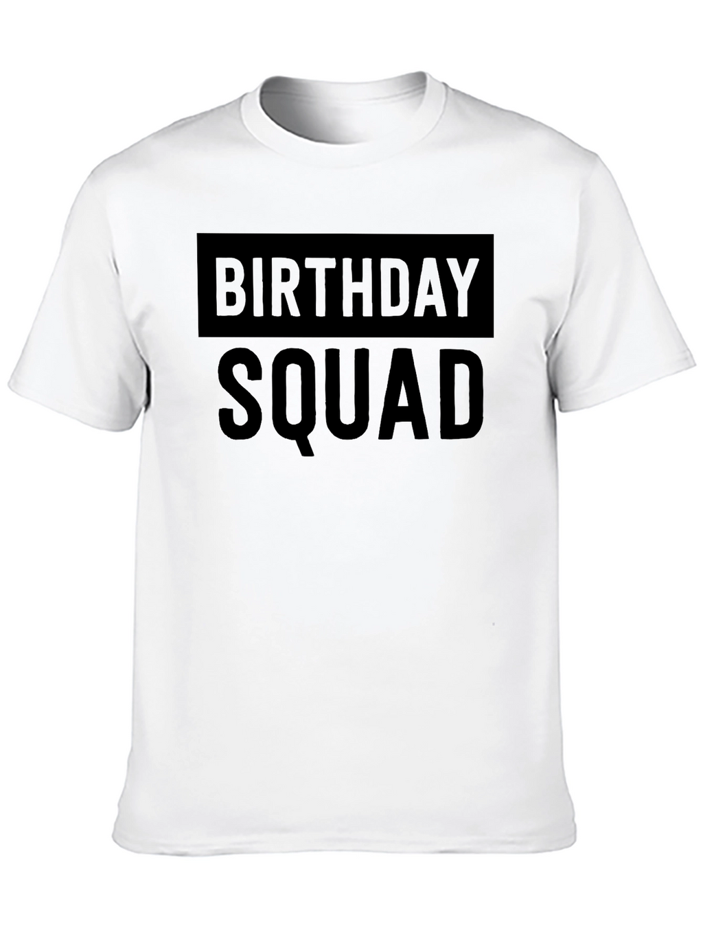 Birthday Squad Graphic Tee - Black Cotton T-Shirt