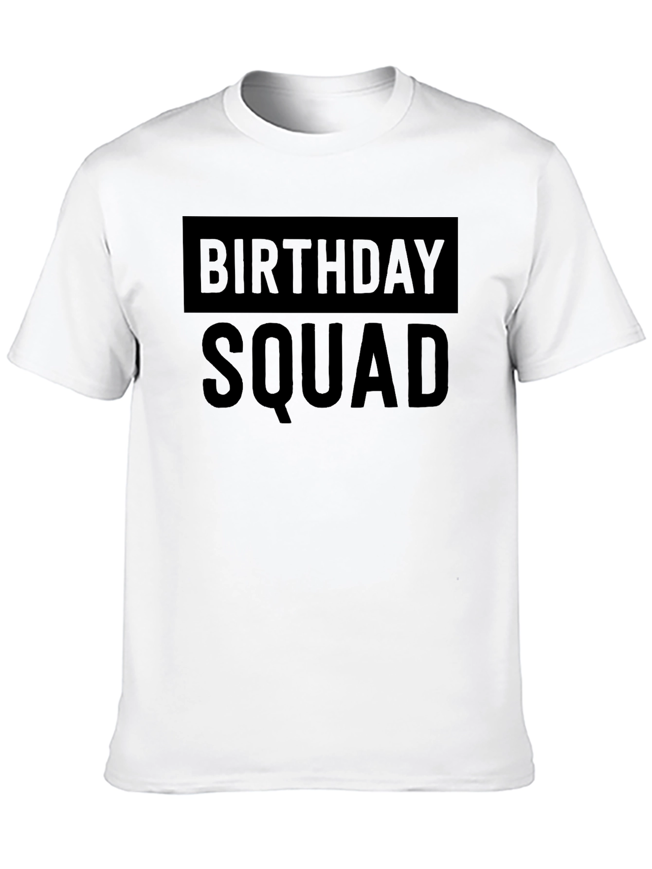 Birthday Squad Graphic Tee - Black Cotton T-Shirt