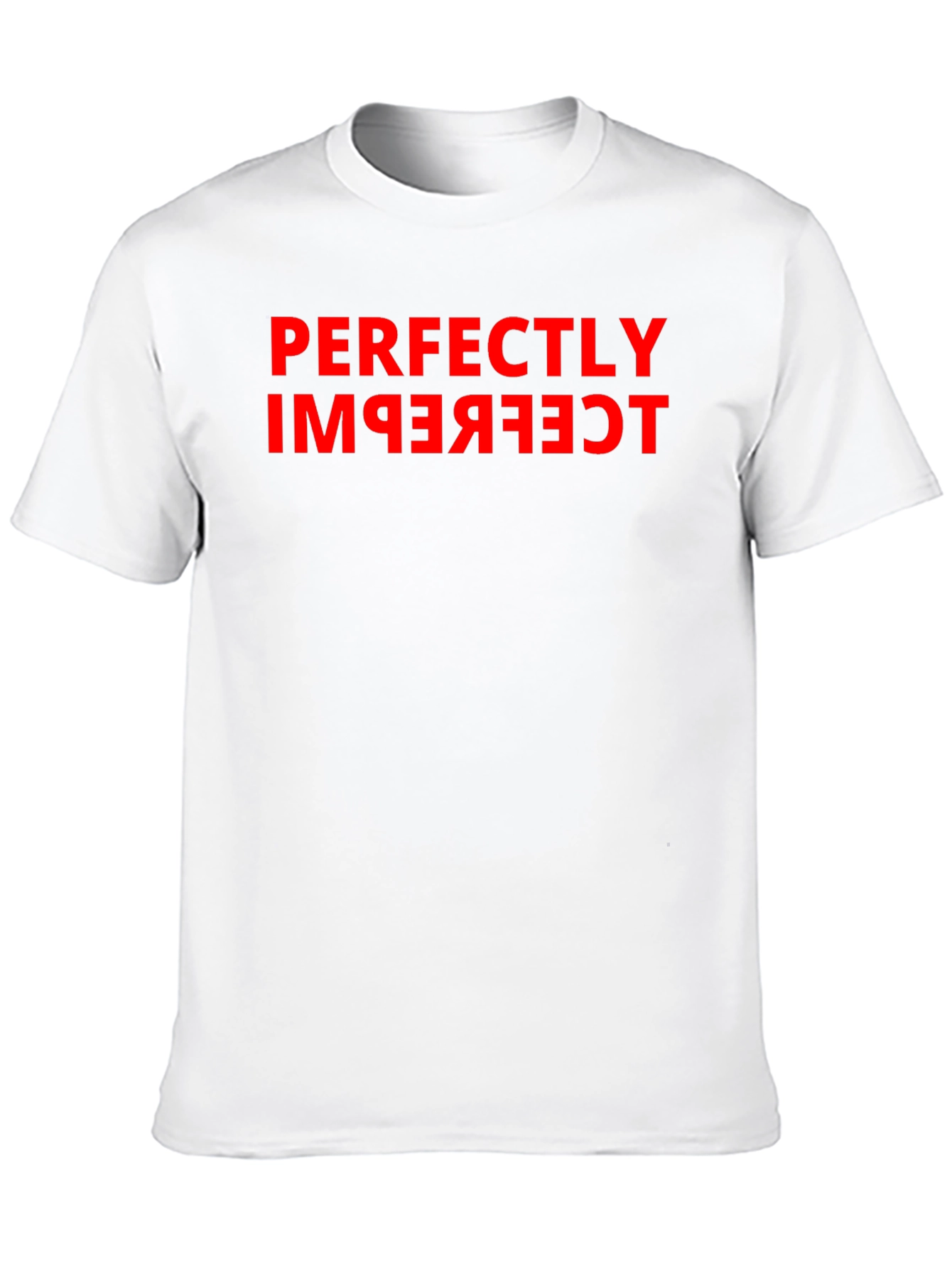 Perfectly Imperfect Red Graphic Black T-Shirt
