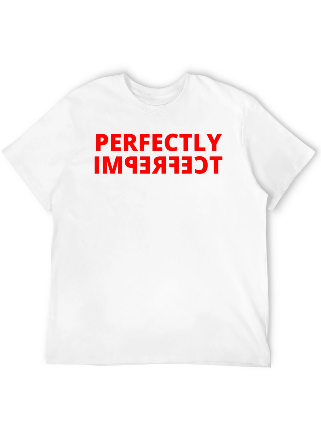 Perfectly Imperfect Red Graphic Black T-Shirt