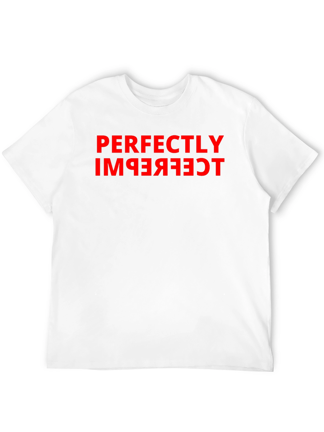 Perfectly Imperfect Red Graphic Black T-Shirt
