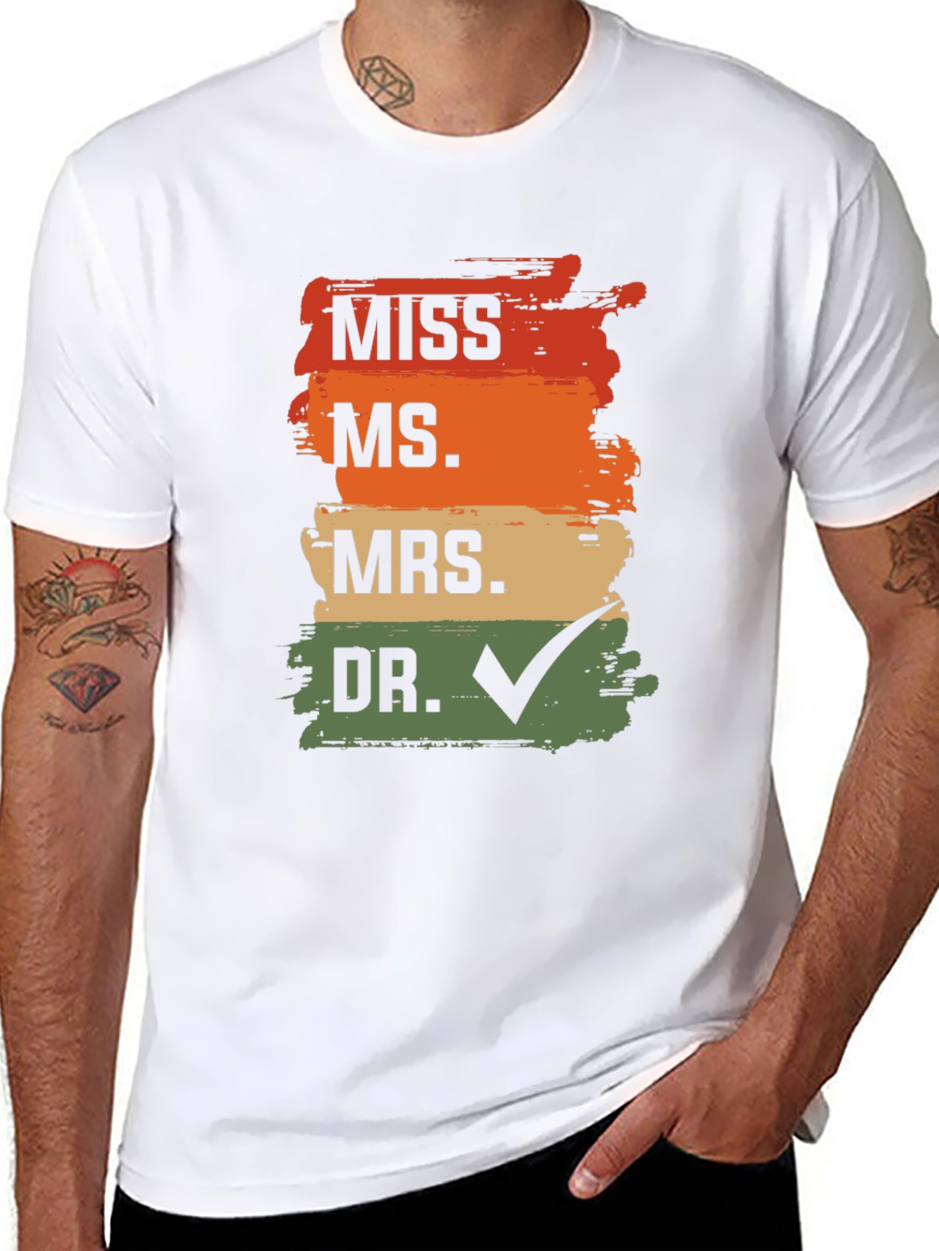 Doctor Graduation T-Shirt: Miss Ms Mrs Dr Check