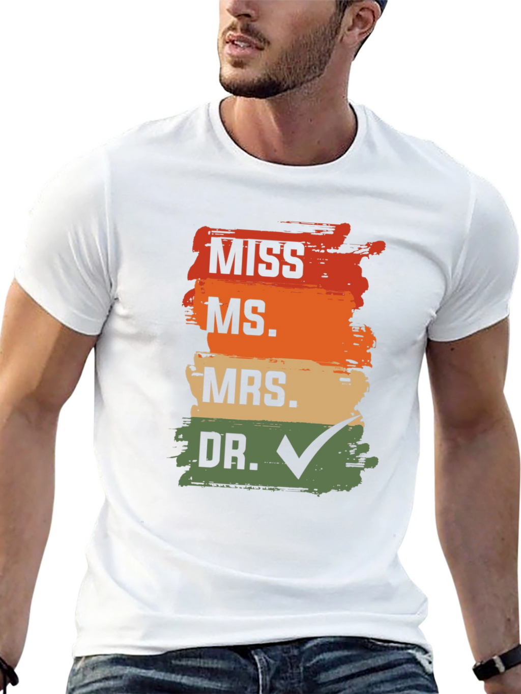 Doctor Graduation T-Shirt: Miss Ms Mrs Dr Check