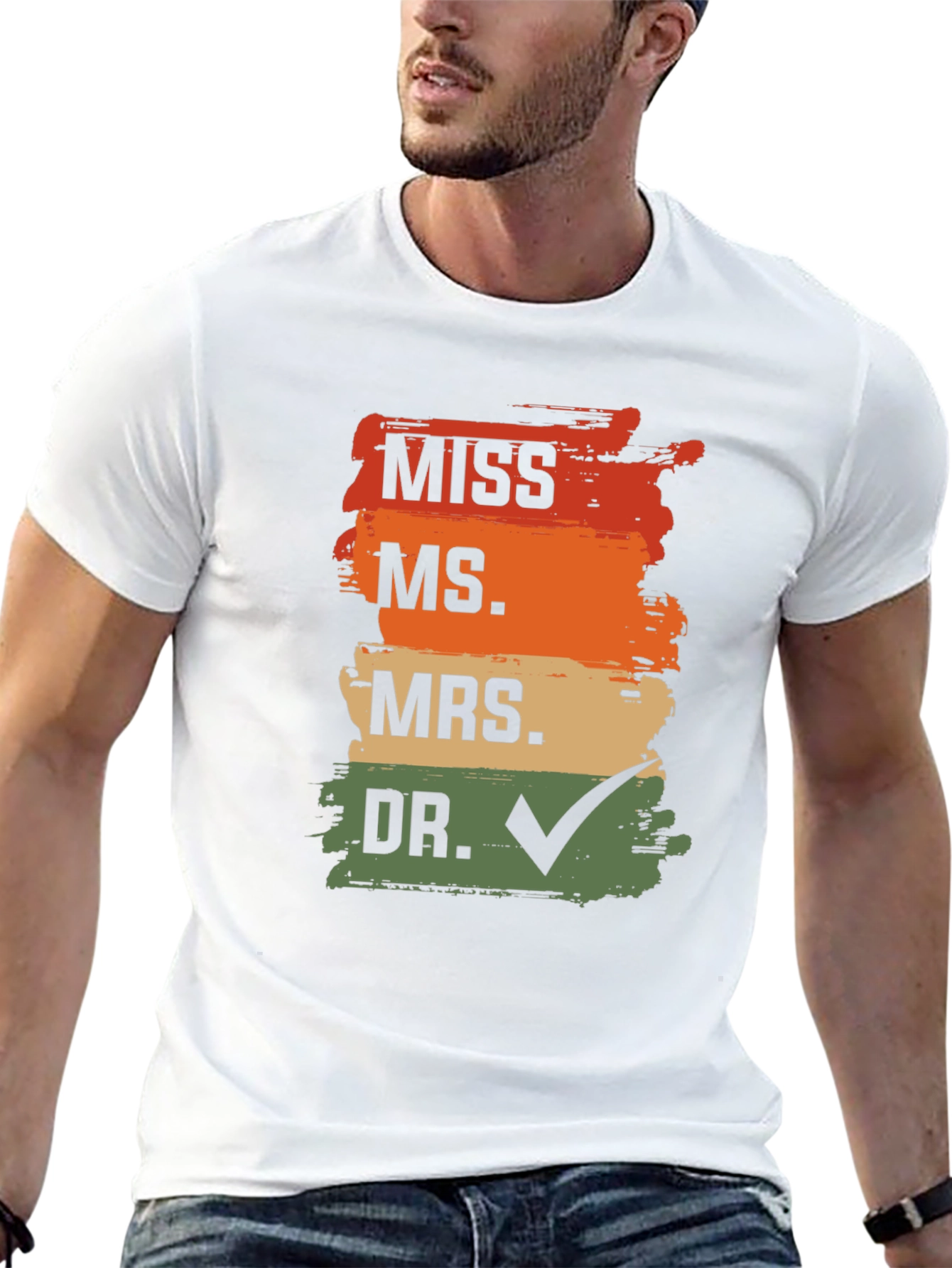 Doctor Graduation T-Shirt: Miss Ms Mrs Dr Check