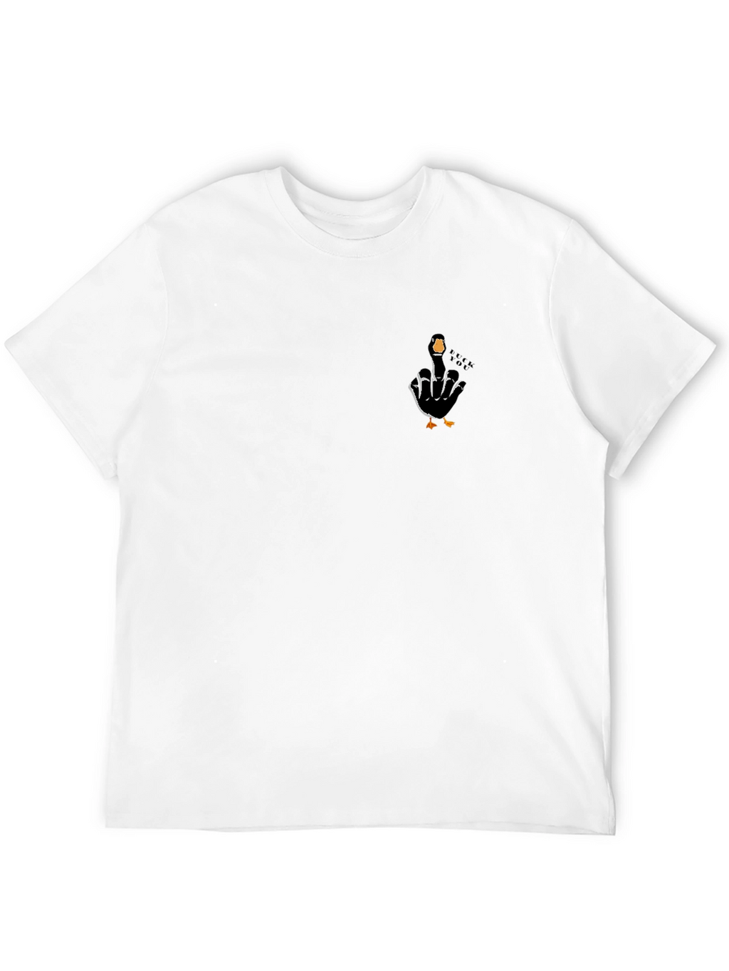 Funny Goose Middle Finger T-Shirt - Black