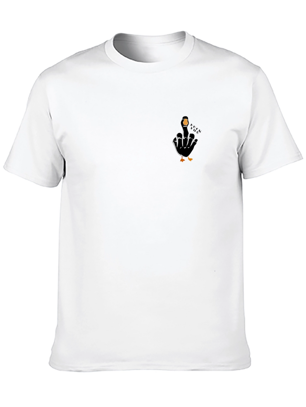 Funny Goose Middle Finger T-Shirt - Black