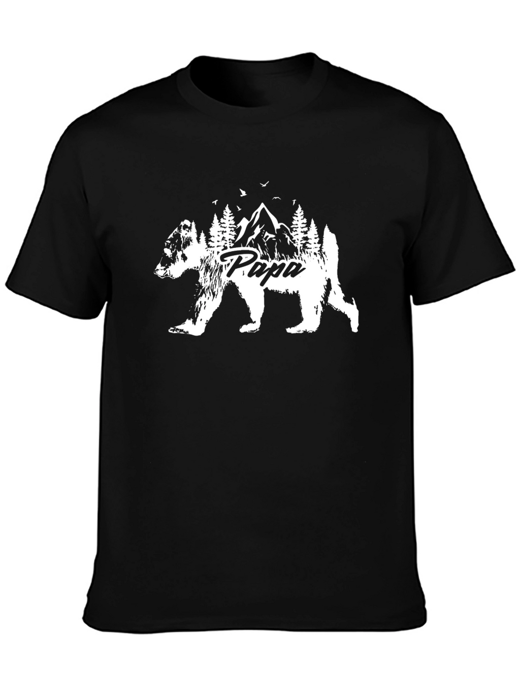 Papa Bear Mountain T-Shirt - Black