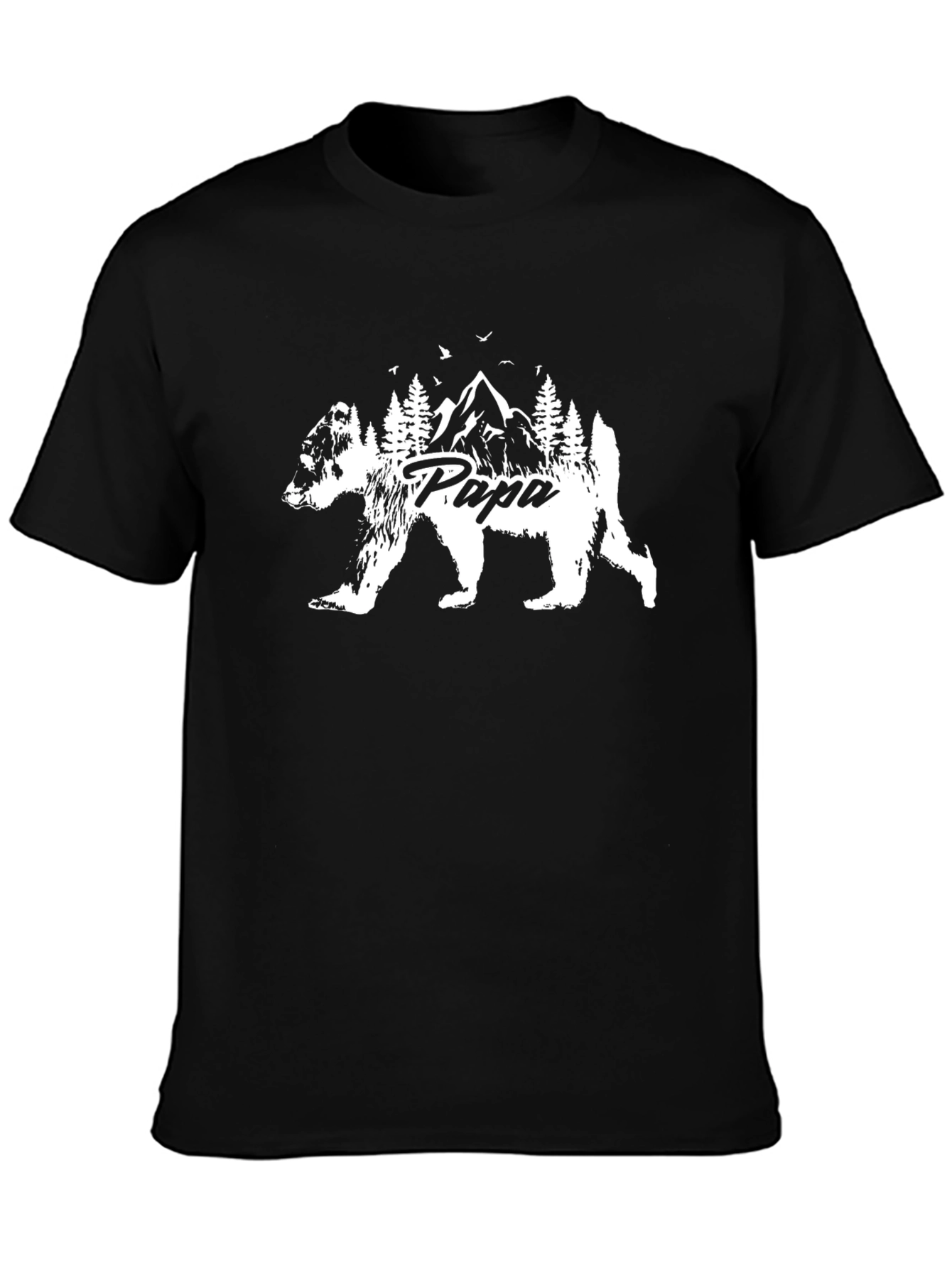 Papa Bear Mountain T-Shirt - Black