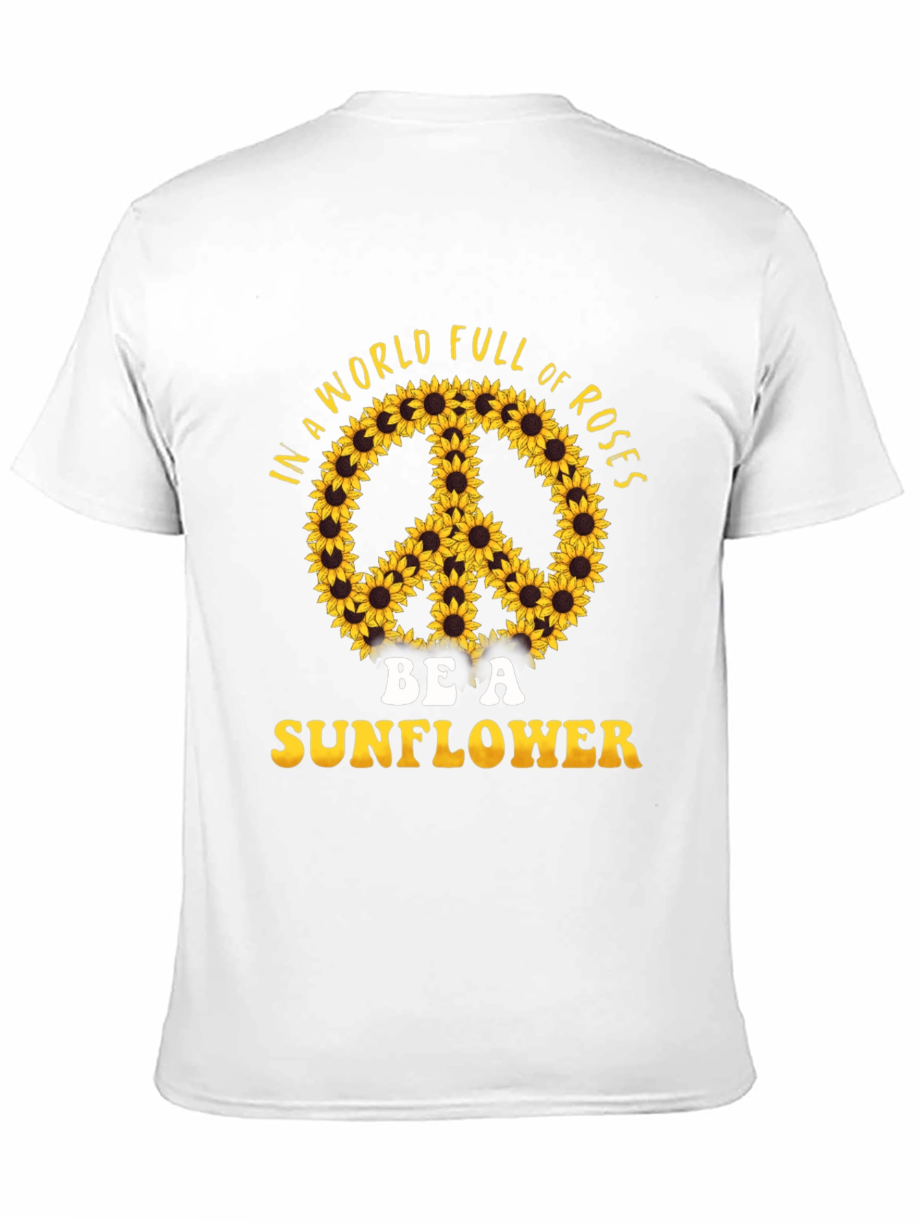 Sunflower Peace Sign Graphic T-Shirt