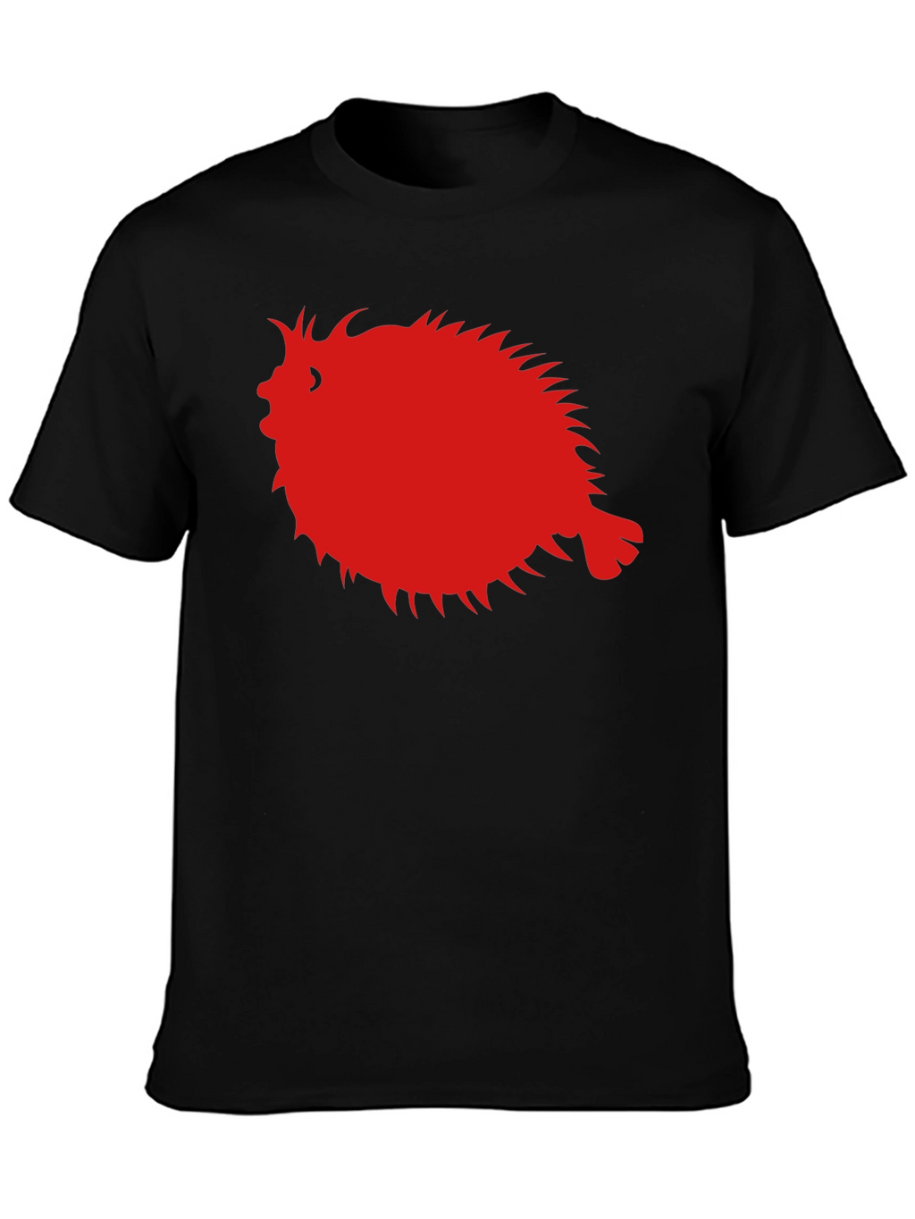 Pufferfish Graphic Tee - Black Cotton Comfort