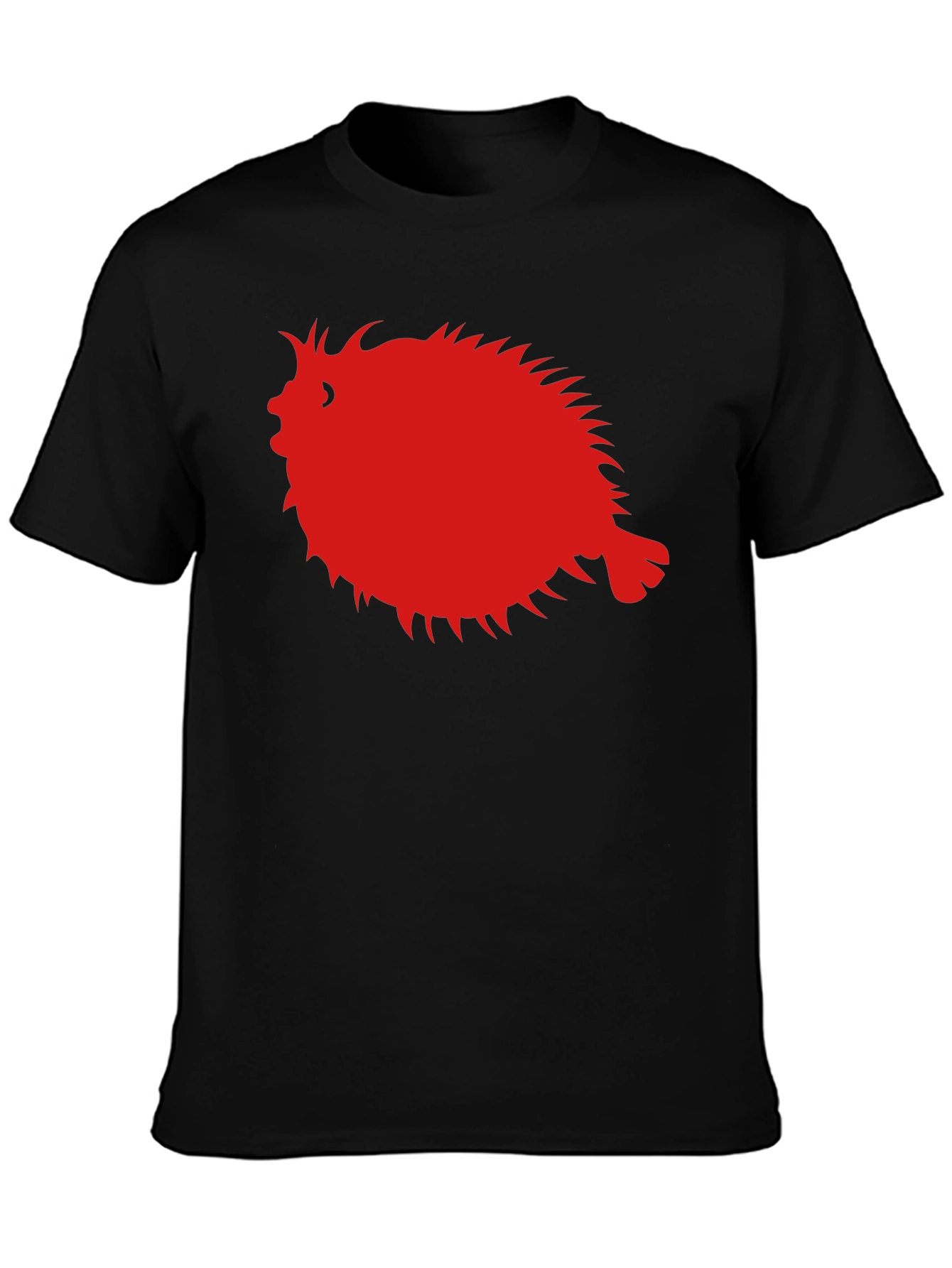 Pufferfish Graphic Tee - Black Cotton Comfort