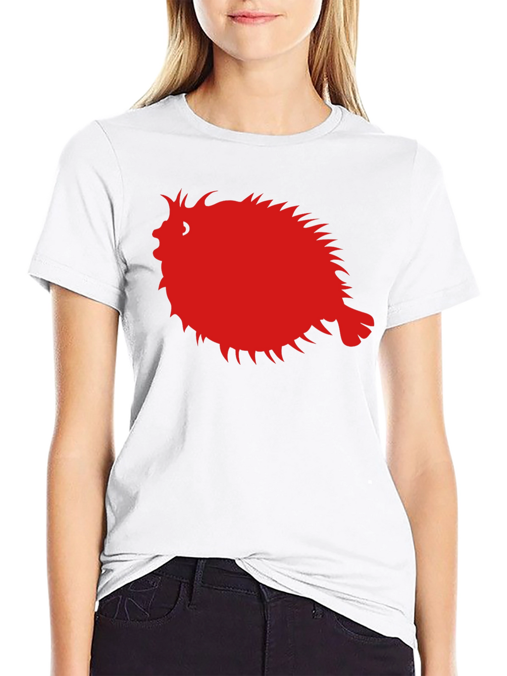 Pufferfish Graphic Tee - Black Cotton Comfort