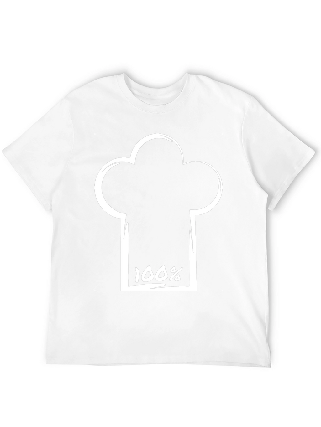 100% Chef Hat Graphic Black T-Shirt