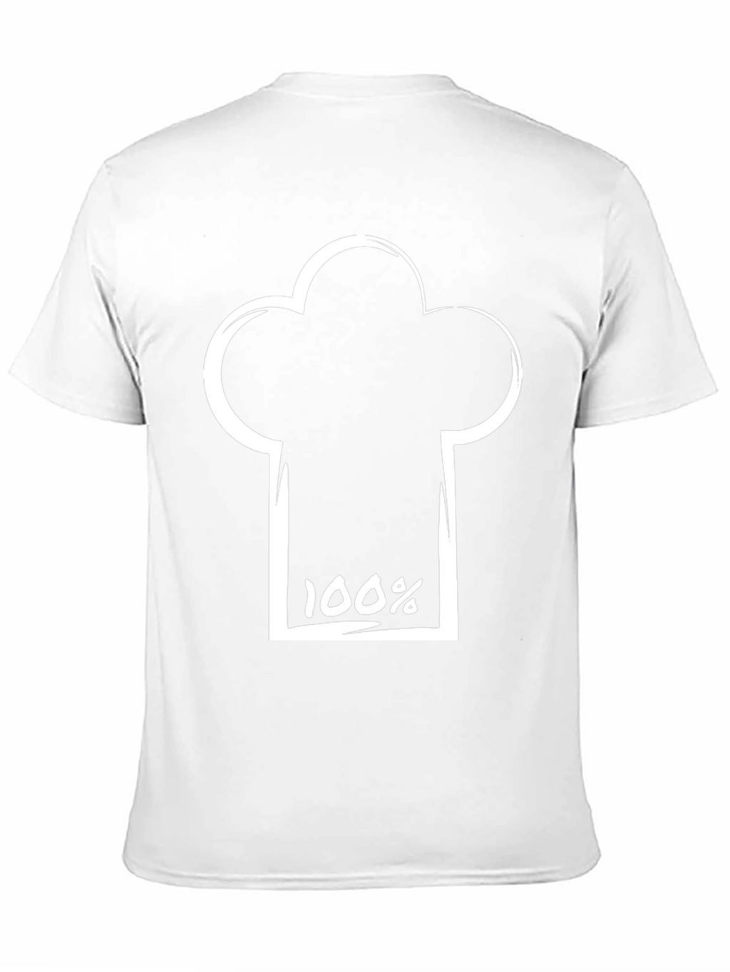 100% Chef Hat Graphic Black T-Shirt