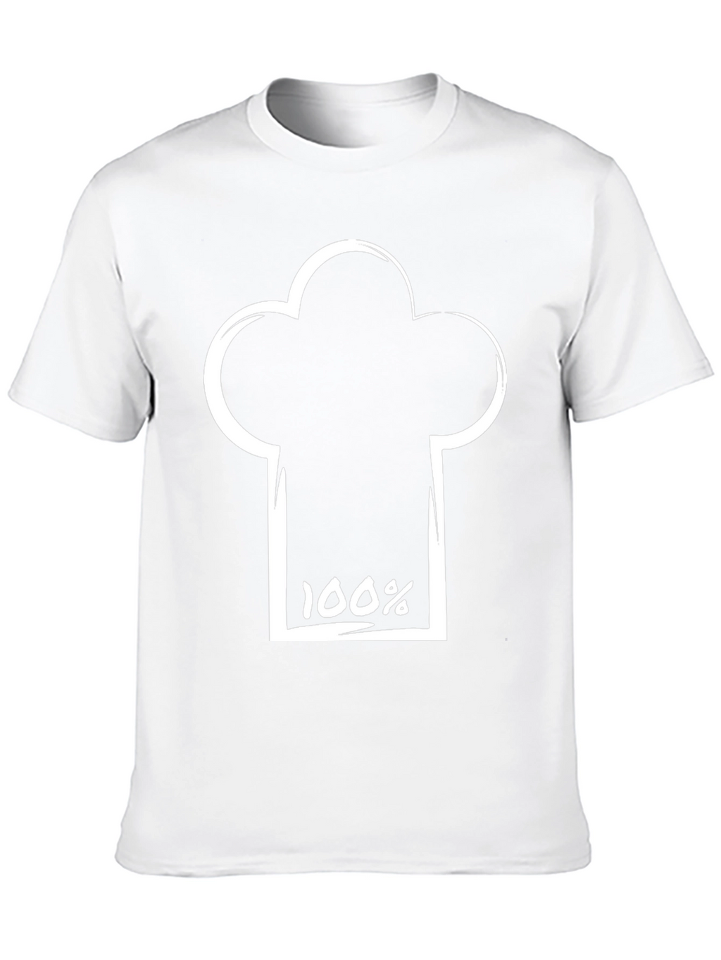 100% Chef Hat Graphic Black T-Shirt