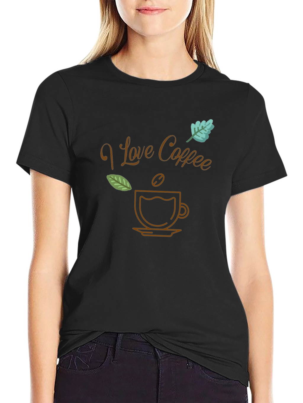 I Love Coffee Black T-Shirt