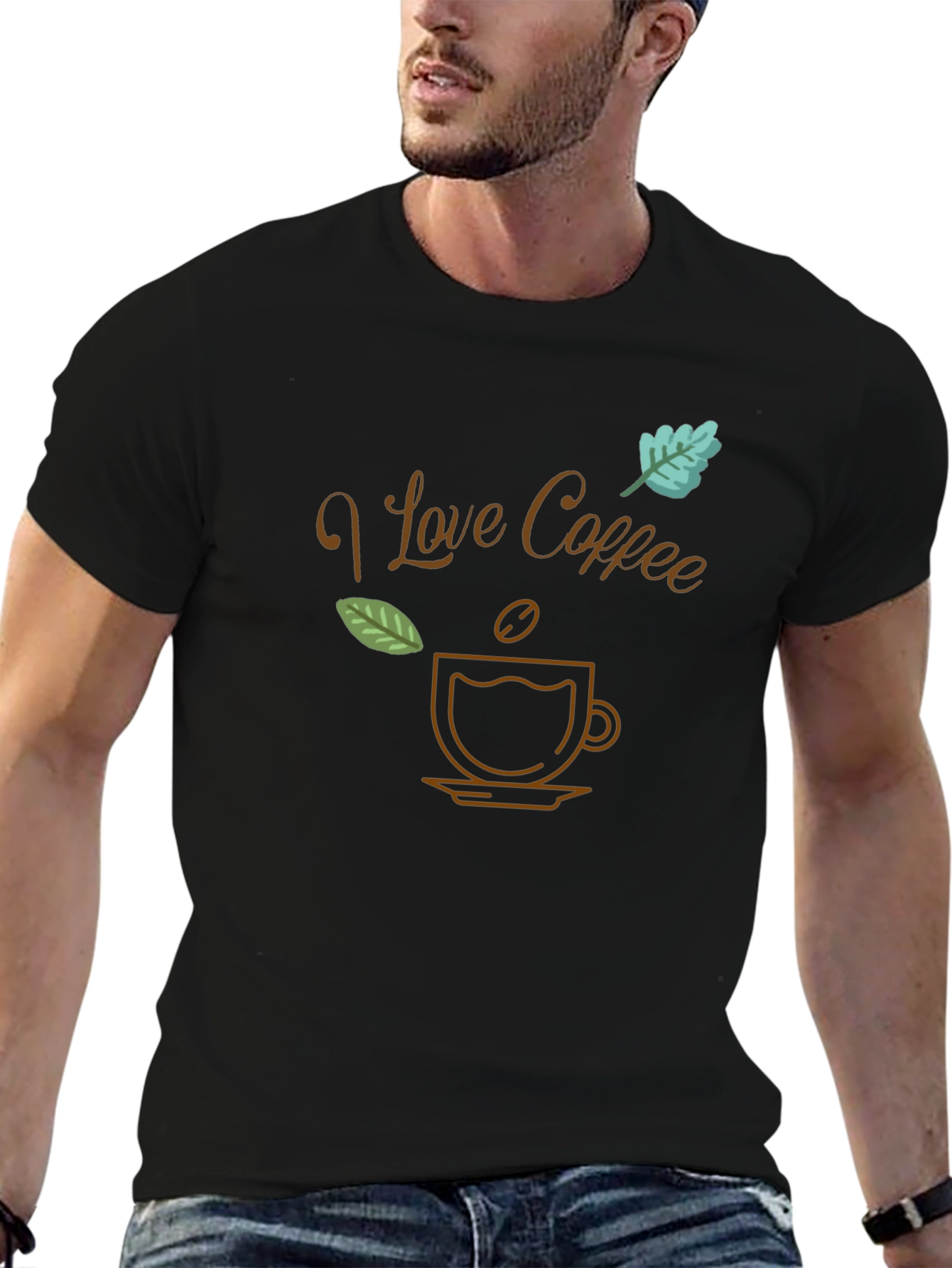 I Love Coffee Black T-Shirt