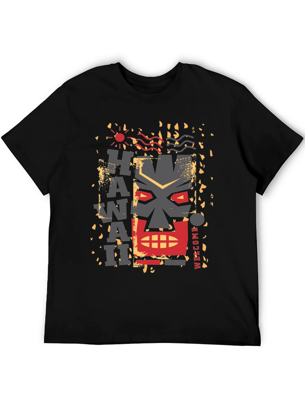 Hawaii Graphic Tee - Island Style Black T-Shirt
