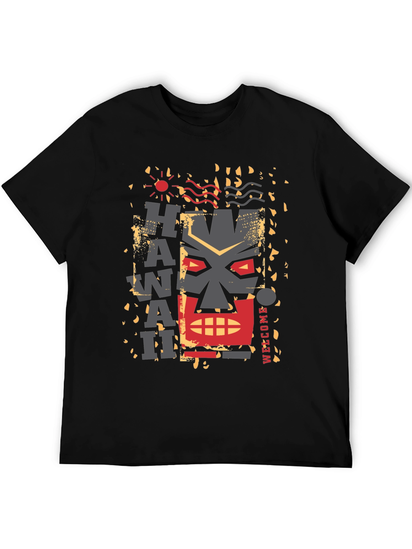 Hawaii Graphic Tee - Island Style Black T-Shirt