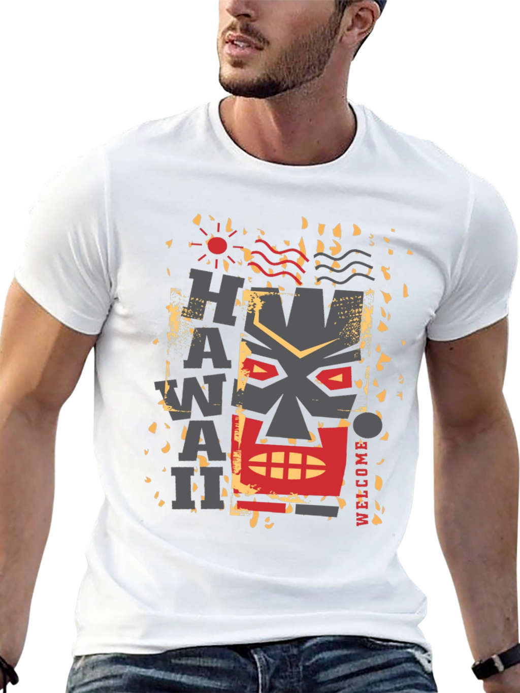 Hawaii Graphic Tee - Island Style Black T-Shirt