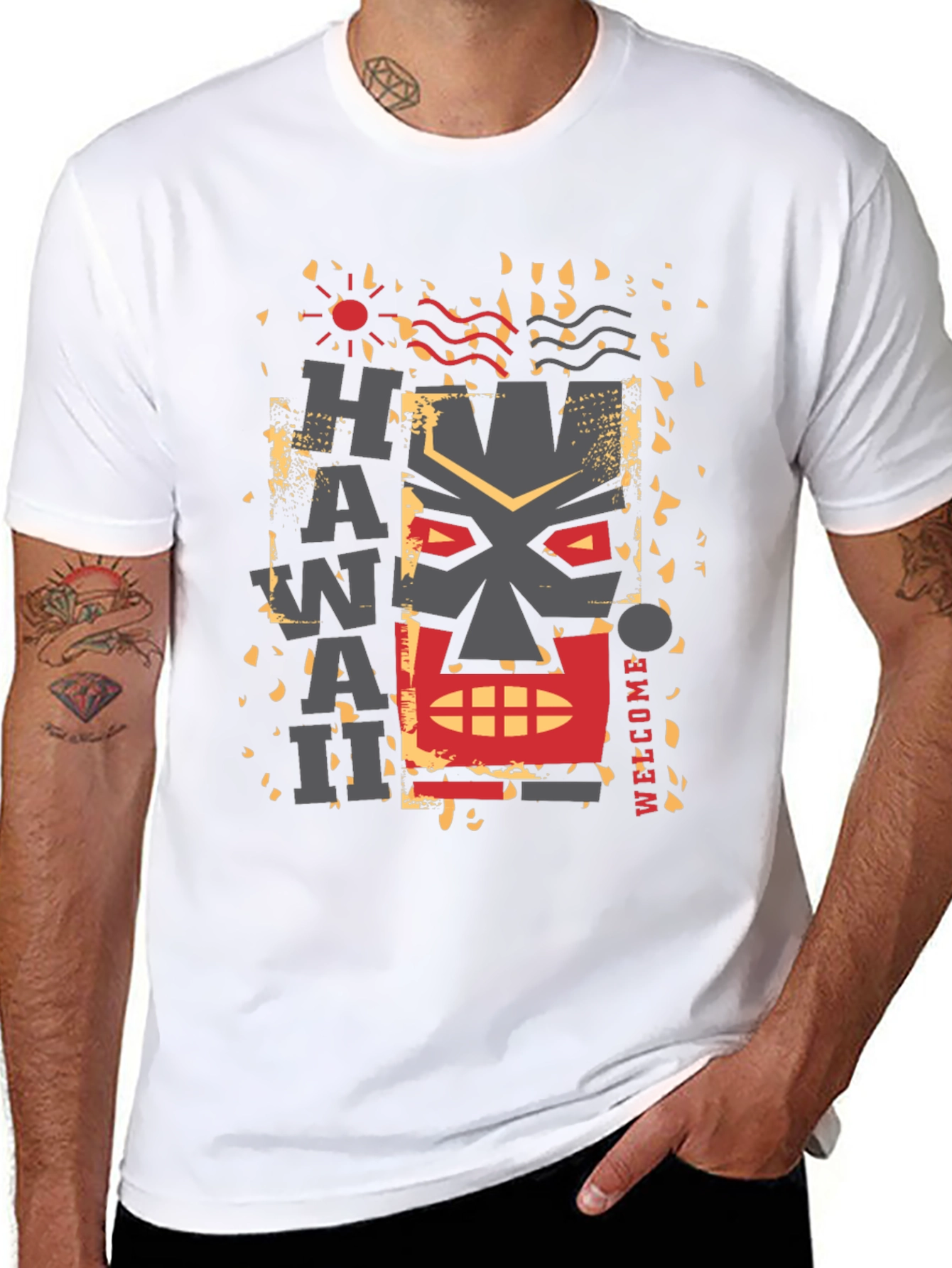 Hawaii Graphic Tee - Island Style Black T-Shirt
