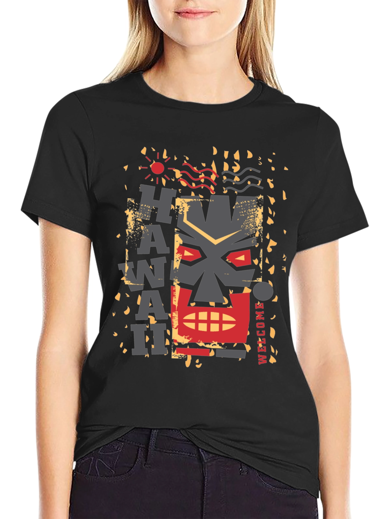 Hawaii Graphic Tee - Island Style Black T-Shirt