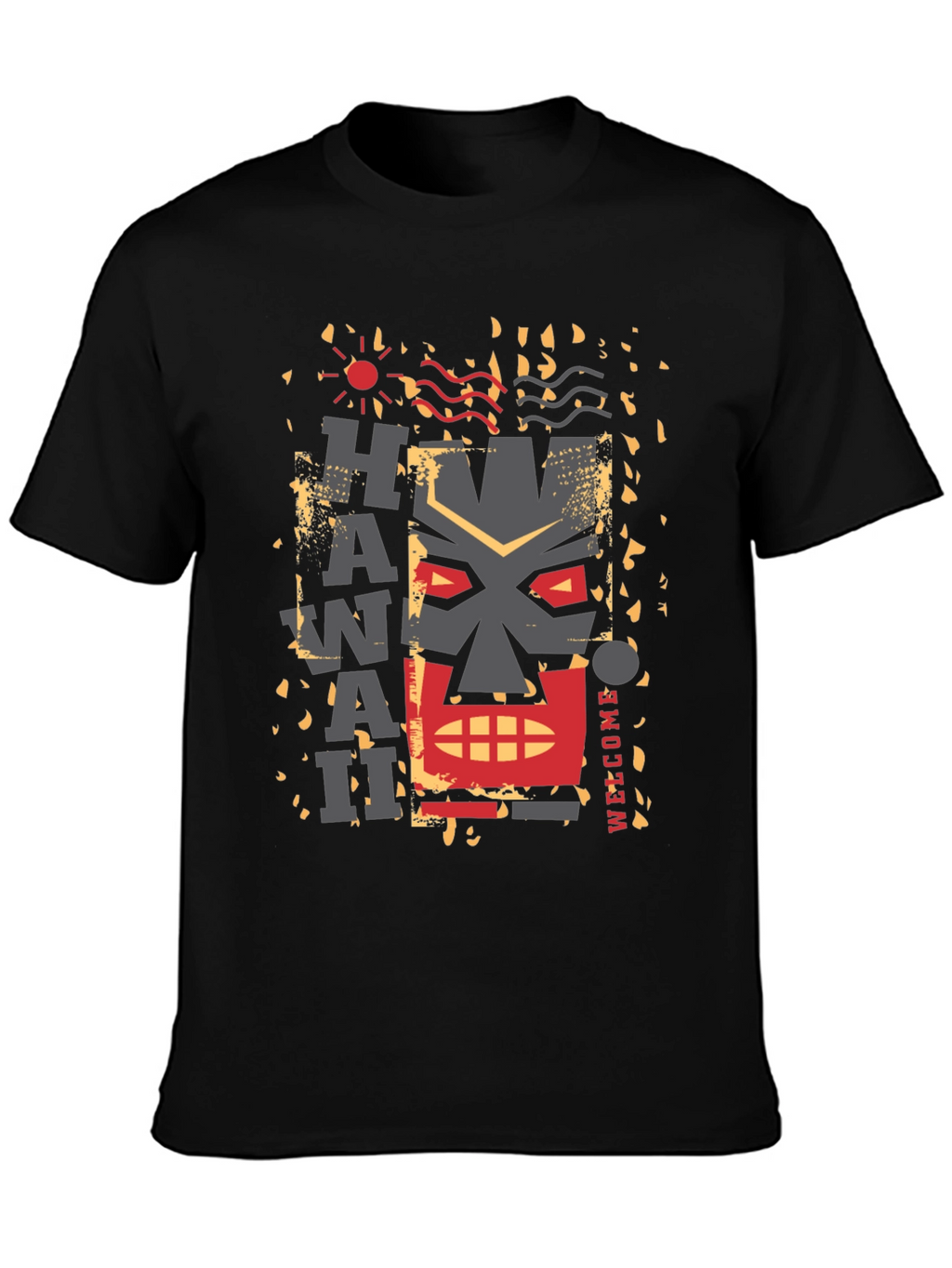 Hawaii Graphic Tee - Island Style Black T-Shirt