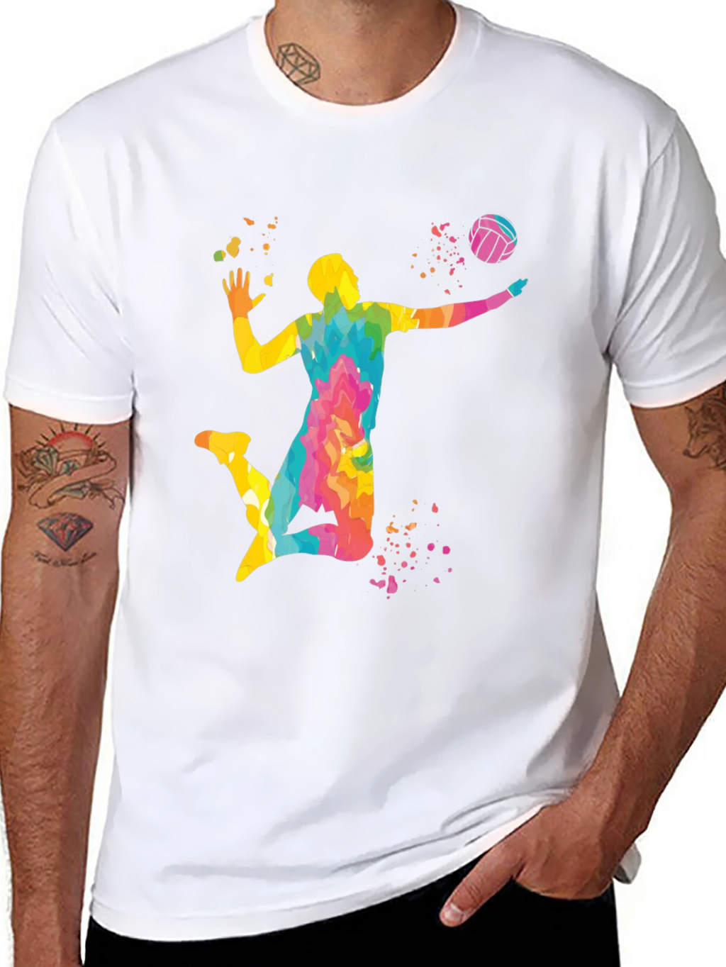 Volleyball Player Graphic T-Shirt - Stylish Design