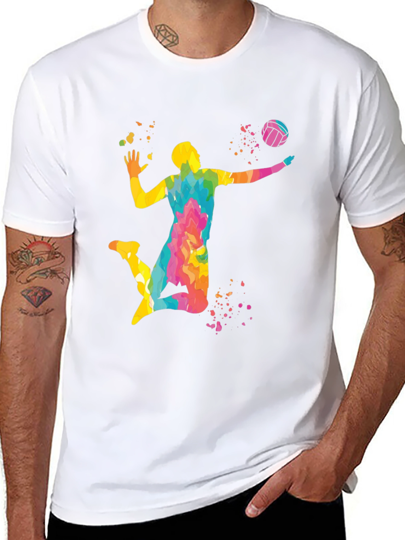 Volleyball Player Graphic T-Shirt - Stylish Design