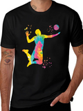 Volleyball Player Graphic T-Shirt - Stylish Design