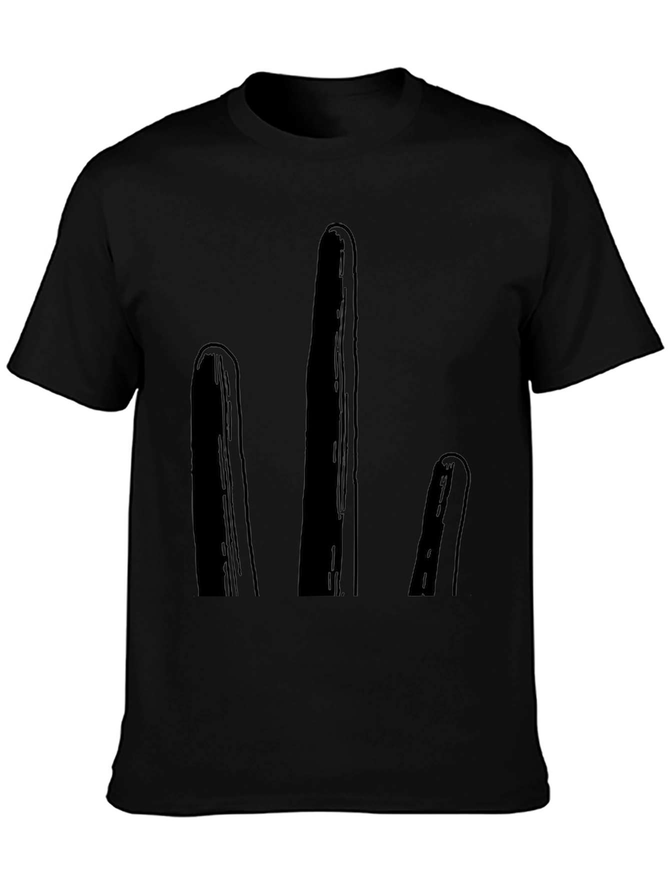 Minimalist Black Cactus T-Shirt