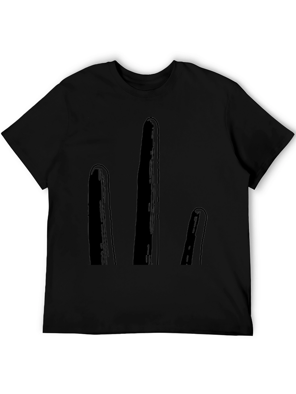 Minimalist Black Cactus T-Shirt