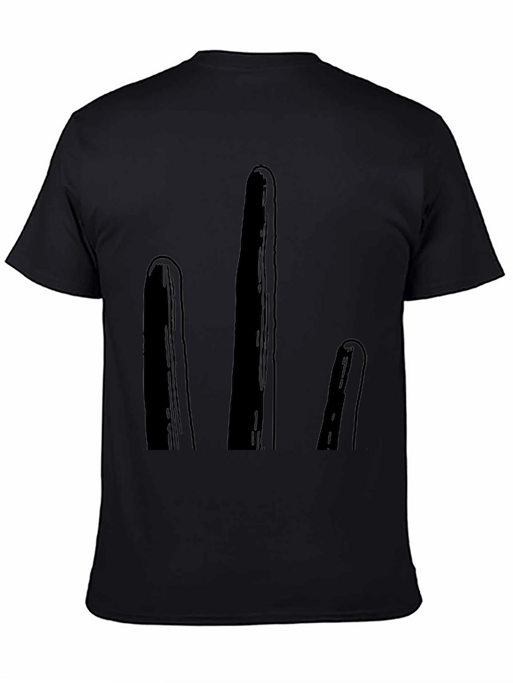 Minimalist Black Cactus T-Shirt
