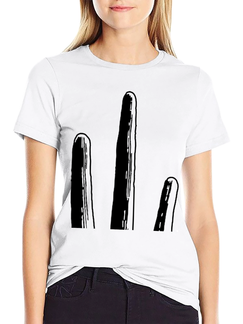 Minimalist Black Cactus T-Shirt
