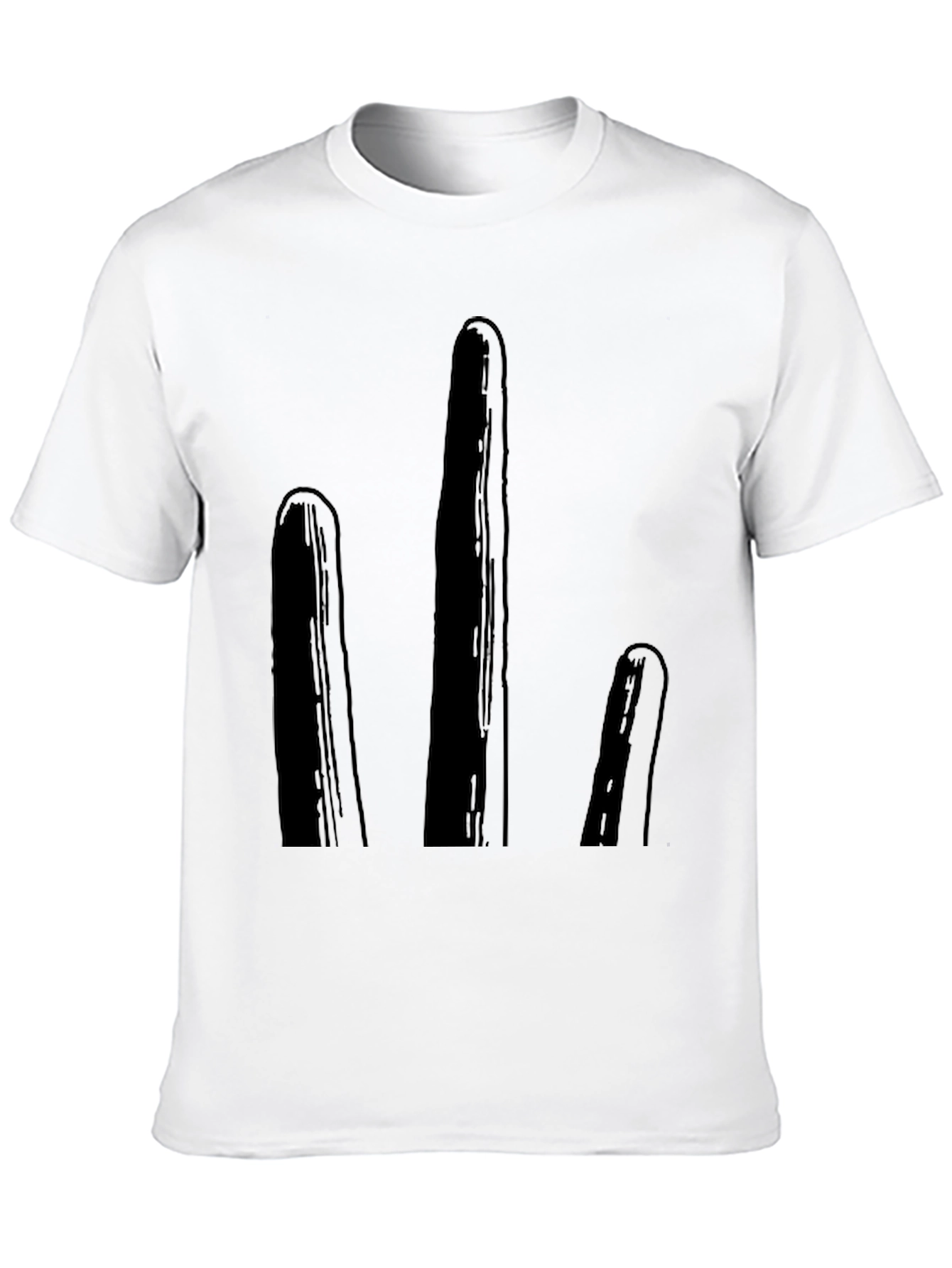Minimalist Black Cactus T-Shirt