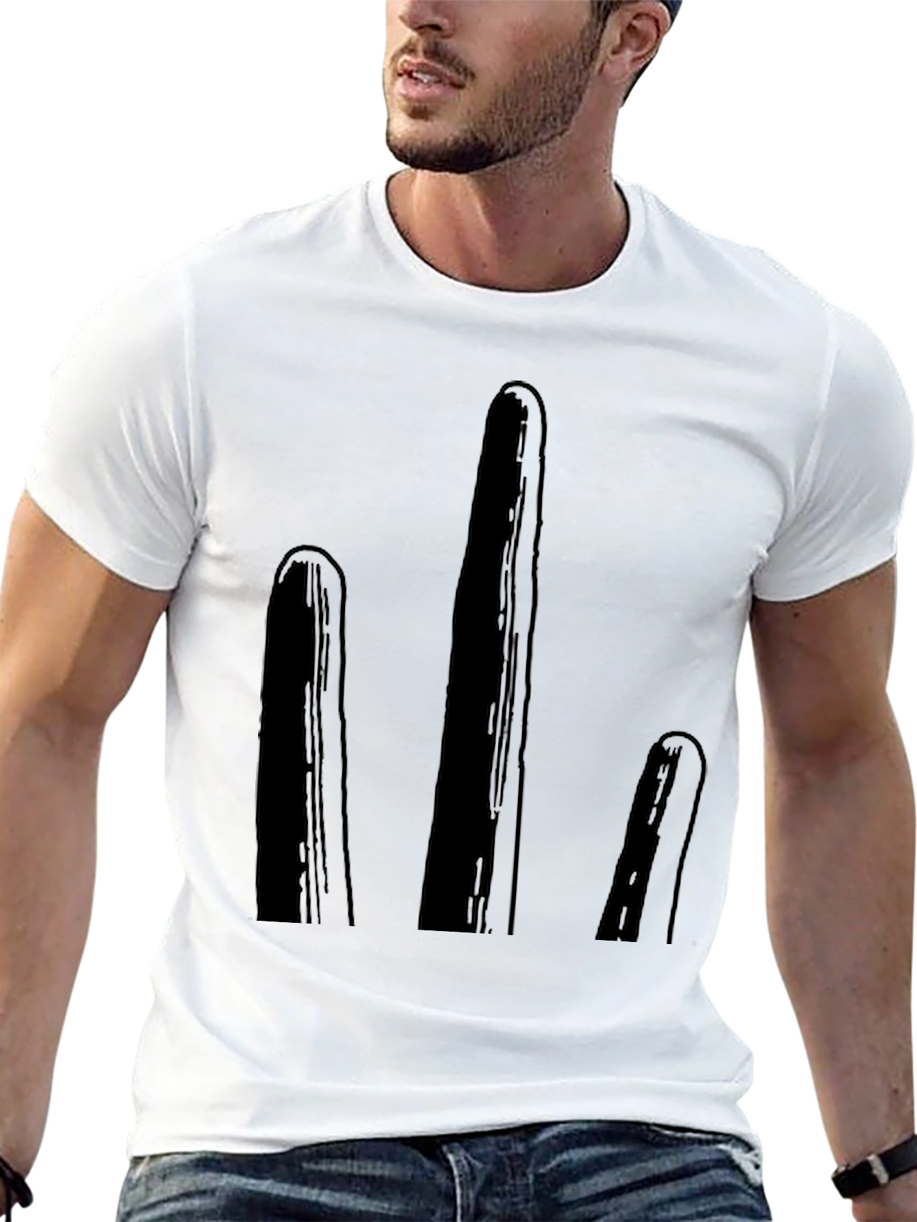 Minimalist Black Cactus T-Shirt