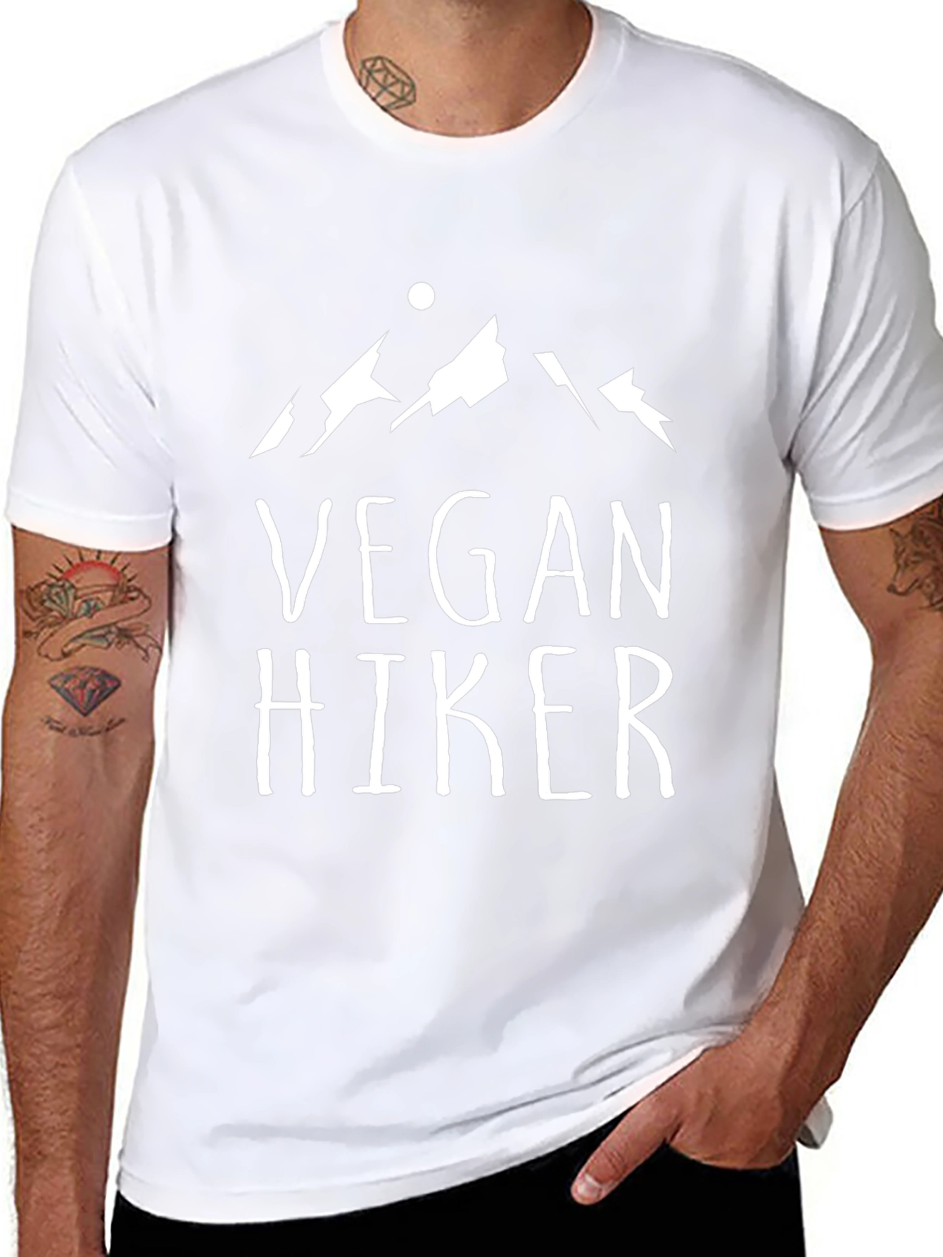 Vegan Hiker T-Shirt - Mountain Graphic Tee