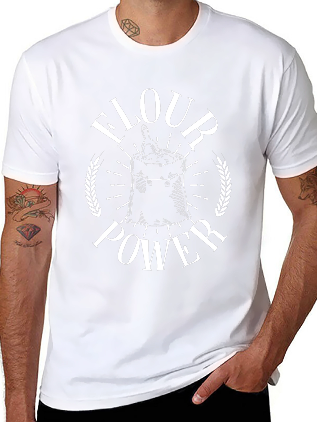 Flour Power Graphic T-Shirt - Baker Gift
