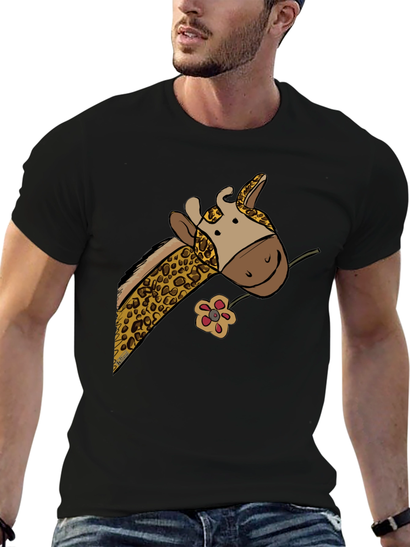 Giraffe Graphic Tee - Unique Animal Print T-Shirt
