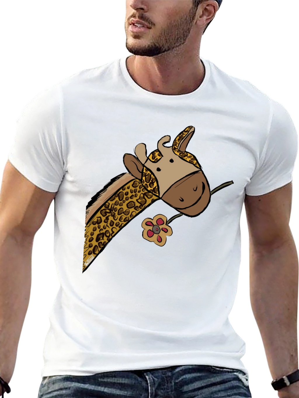 Giraffe Graphic Tee - Unique Animal Print T-Shirt