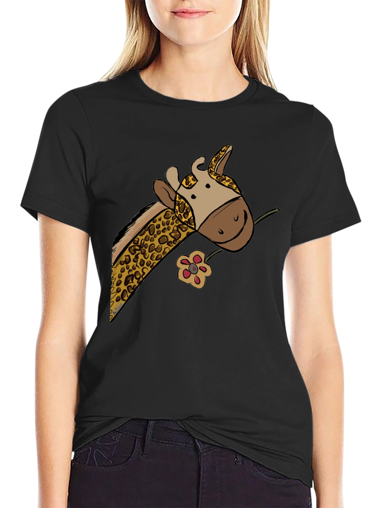 Giraffe Graphic Tee - Unique Animal Print T-Shirt