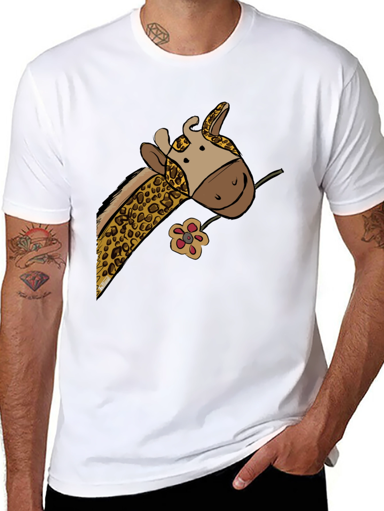 Giraffe Graphic Tee - Unique Animal Print T-Shirt