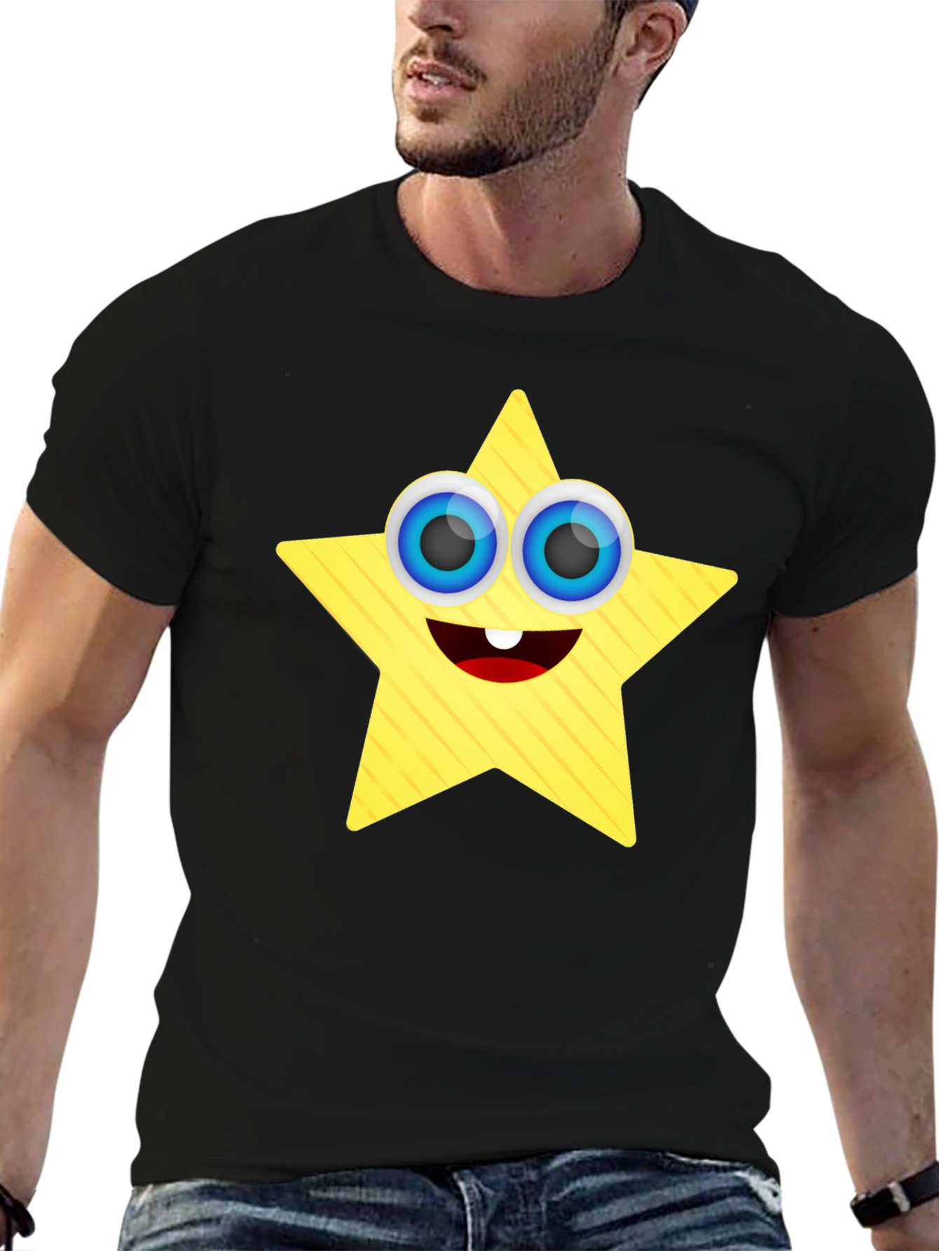 Star Character Black T-Shirt