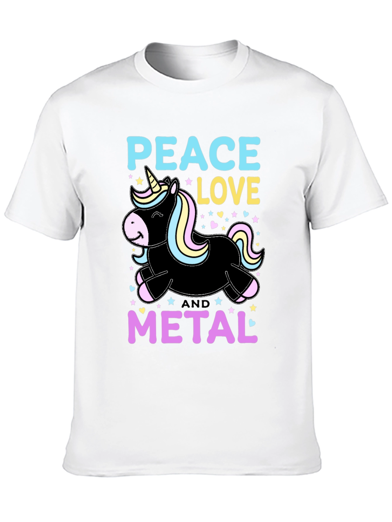Peace Love Metal Unicorn T-Shirt